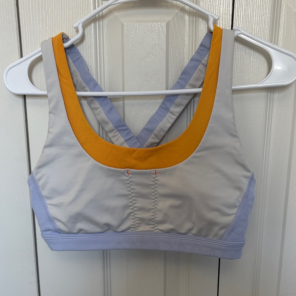 Lululemon Athletica Gray and Mustard Sports Bra